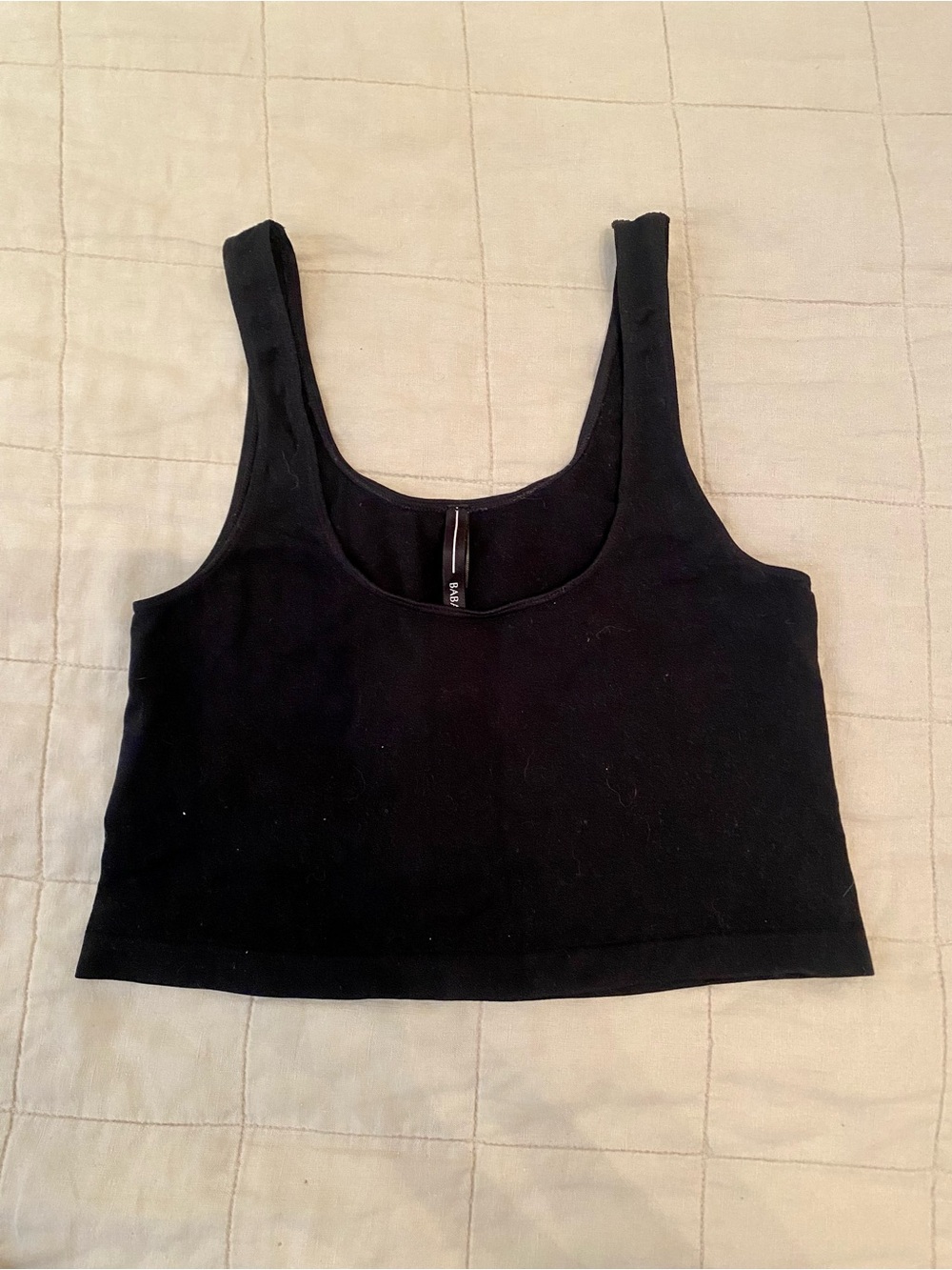 Aritzia Babaton Black Crop Tank Top